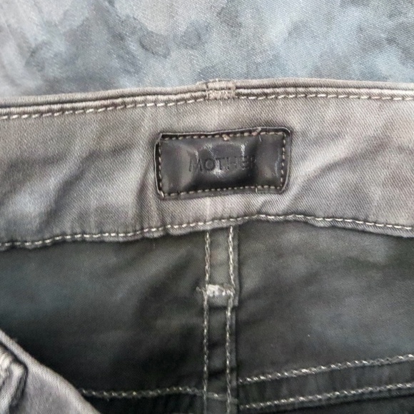 NEW! MOTHER Jeans The Looker Spontaneous Combustion Tie Dye Gray SZ 25 - Picture 9 of 12